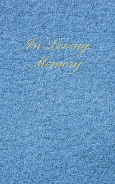 In Loving Memory Light Blue Leather Pattern: Lined Inner Page Funeral Memorial Book of Condolence