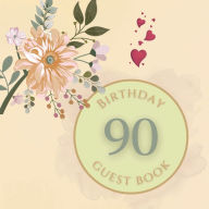 Title: 90th Birthday Guest Book Peach Flower: Fabulous For Your Birthday Party - Keepsake of Family and Friends Treasured Messages and Photos, Author: Sticky Lolly