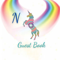 Title: Initial Letter N Guest Book Unicorn Mandala: Fabulous For Your Party - Keepsake of Family and Friends Treasured Messages and Photos, Author: Sticky Lolly