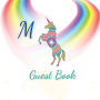 Initial Letter M Guest Book Unicorn Mandala: Fabulous For Your Party - Keepsake of Family and Friends Treasured Messages and Photos