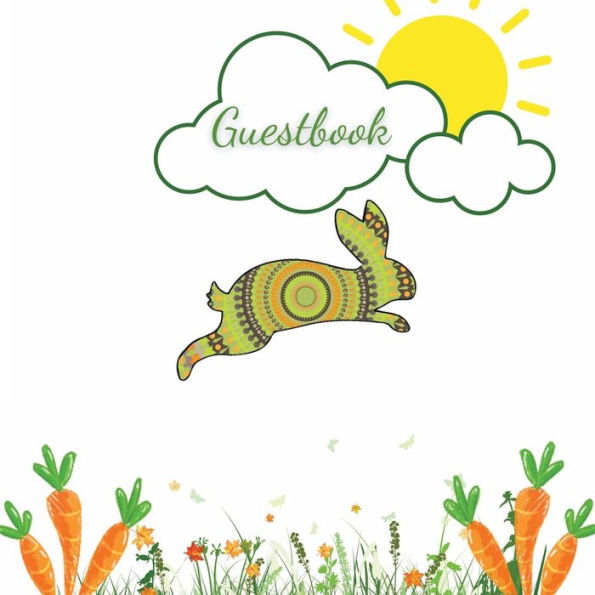 Guest Book Rabbit Mandala: Fabulous For Your Party - Keepsake of Family and Friends Treasured Messages and Photos