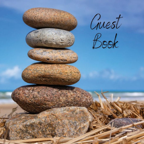 Guest Book Straw Pebble Stack: Classic Guest Book Organizer Perfect for Your B&B, Hotel, Club, Birthday, Wedding, Special Party or Event