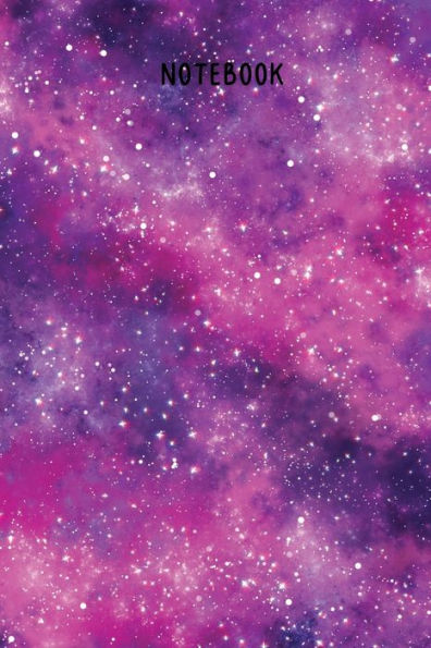Notebook Galaxy Pink Starfield: A Simple Lined Space Galaxy Themed Notebook