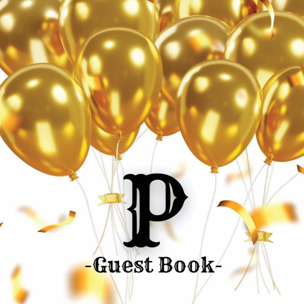Initial Letter Guest Book Gold Balloons: Fabulous For Your Party