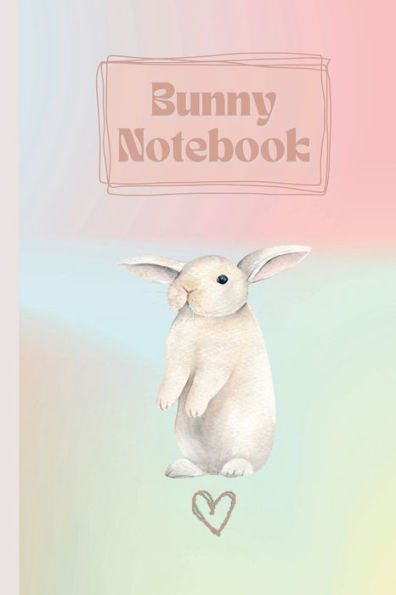 Notebook Standing White Bunny Rabbit: A Simple Lined Bunny Rabbit Themed Notebook