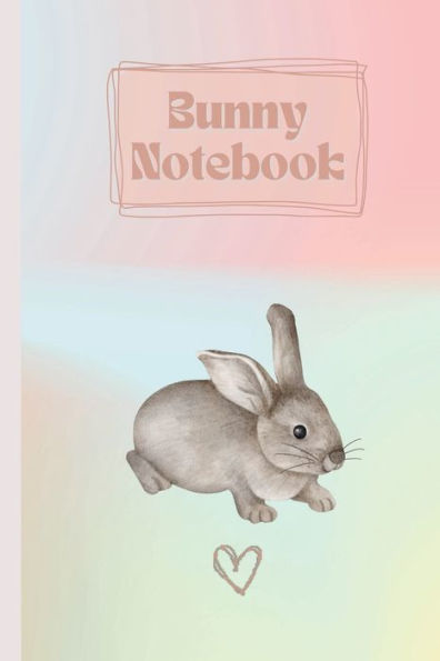 Notebook Little Grey Bunny Rabbit: A Simple Lined Bunny Rabbit Themed Notebook