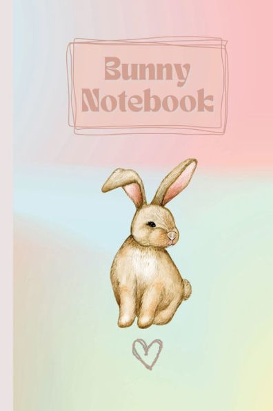 Notebook Beige Bunny Rabbit: A Simple Lined Bunny Rabbit Themed Notebook