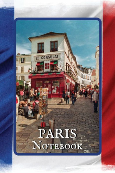 Paris Notebook Cafe: A Simple Lined Paris Themed Notebook