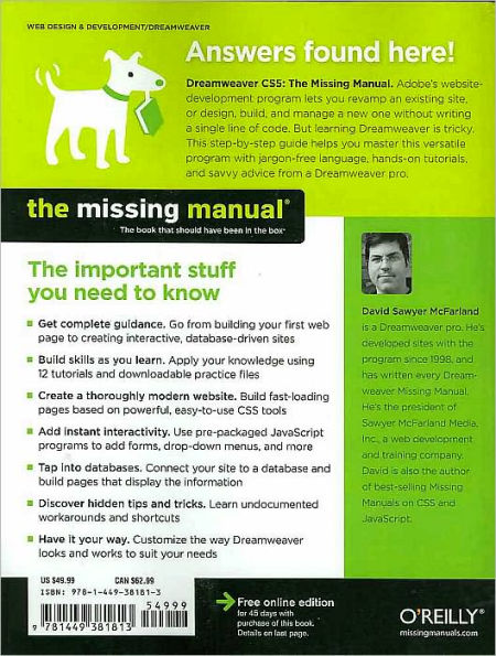 Dreamweaver CS5: The Missing Manual