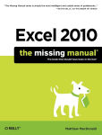 Alternative view 1 of Excel 2010: The Missing Manual