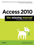 Alternative view 1 of Access 2010: The Missing Manual