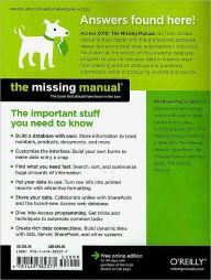 Access 2010: The Missing Manual