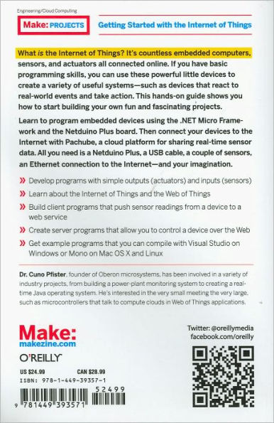 Getting Started with the Internet of Things: Connecting Sensors and Microcontrollers to the Cloud