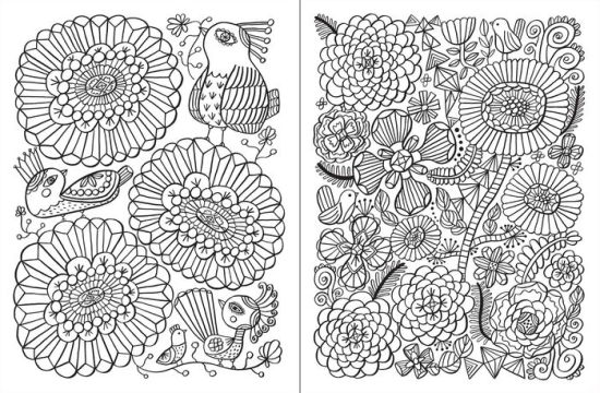 Posh Adult Coloring Book Happy Doodles For Fun Relaxation Flora Chang