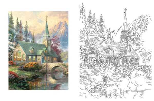 Thomas Kinkade Artistic Escapes Coloring Kit Collection