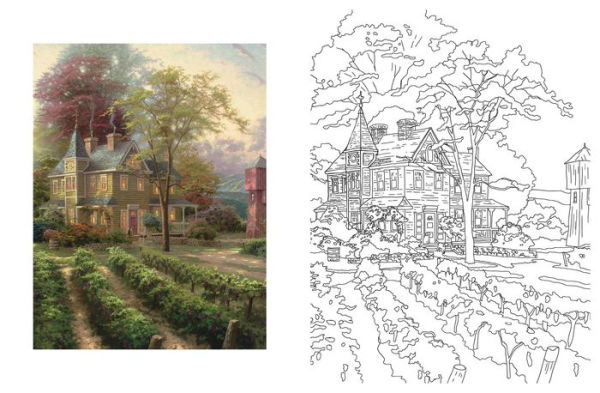 Posh Adult Coloring Book: Thomas Kinkade Designs for Inspiration & Relaxation