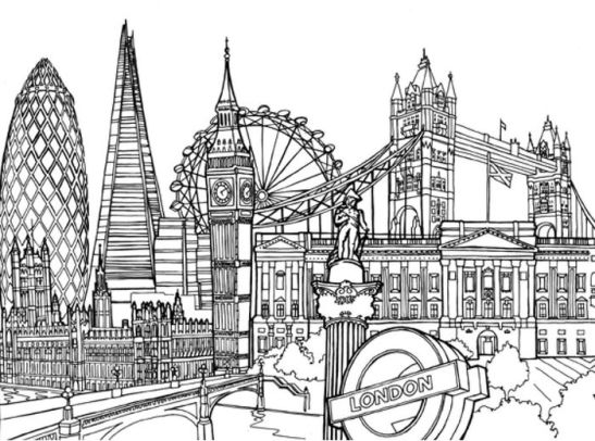 Pocket Posh Panorama Adult Coloring Book: Architecture Unfurled: An ...