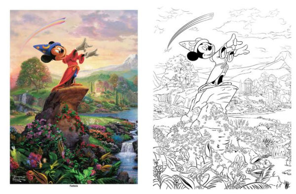 Disney, Accents, Disney Animal Adult Coloring Books Thomas Kinkade  Studios Dreams Collection