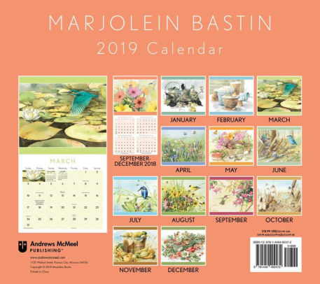 Marjolein Bastin 2019 Deluxe Wall Calendar Natures Inspiration