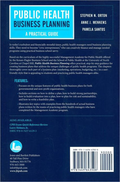 Public Health Business Planning: A Practical Guide: A Practical Guide