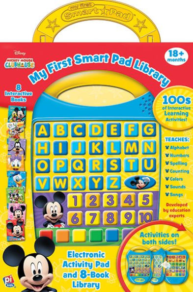 Disney Mickey Mouse Clubhouse My First Smart Pad Library 100's of Interactive Learning Activities!: Electronic Activity Pad and 8-book Library 18+ months