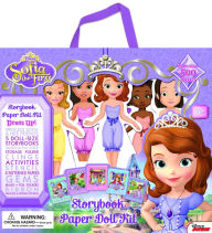 Title: Sofia the First Storybook Paper Doll Kit: Dress Up! Princess Sofia & her friends, 5 doll-size storybooks, Ballroom play scene, Storage Folder, Clings, Stencils, Patterned Paper, Gems, Beads, Stickers, Ribbons, Author: Editors of Phoenix International Publications