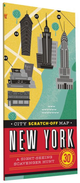 City Scratch-off Map: New York: A Sight-Seeing Scavenger Hunt