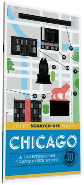 City Scratch-Off Map: Chicago: A Sightseeing Scavenger Hunt