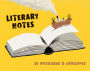 Literary Notes (Gift for Book Lovers, Cards for Bibliophiles, Notecards with Book Art): 20 Notecards & Envelopes