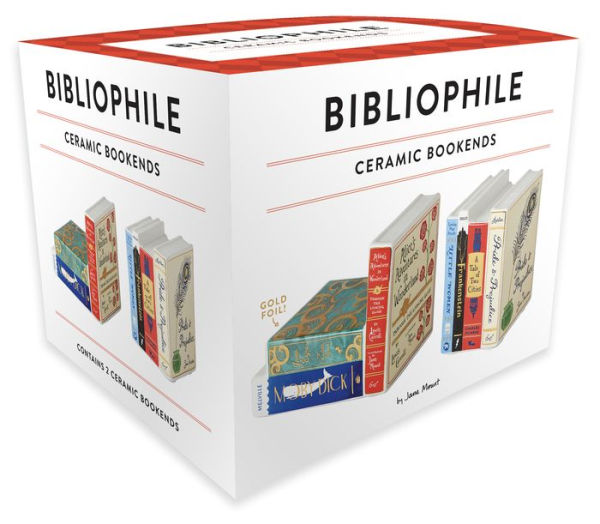 Bibliophile Ceramic Bookends