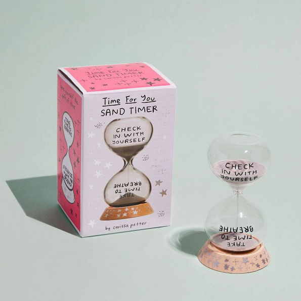 Time for You Sand Timer: (5-Minute Hourglass for Self-Care and Stress Relief, Mindfulness Glass Timer with Sparkling Sand)