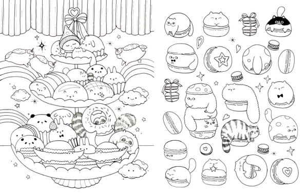 A Million Kawaii Cuties: The Sweetest Things to Color