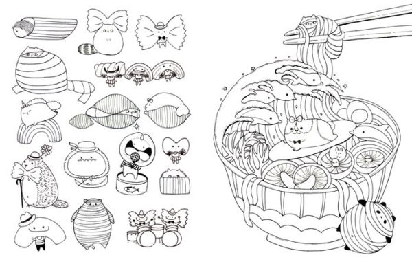 A Million Kawaii Cuties: The Sweetest Things to Color