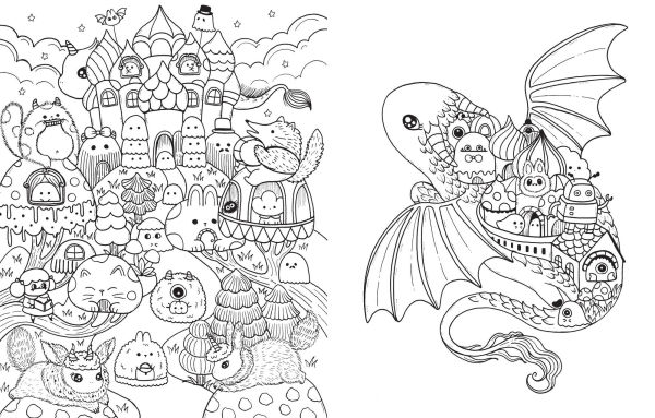 A Million Little Monsters: Frightful Creatures to Color
