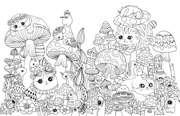 A Million Kittens: Adorable Felines to Color