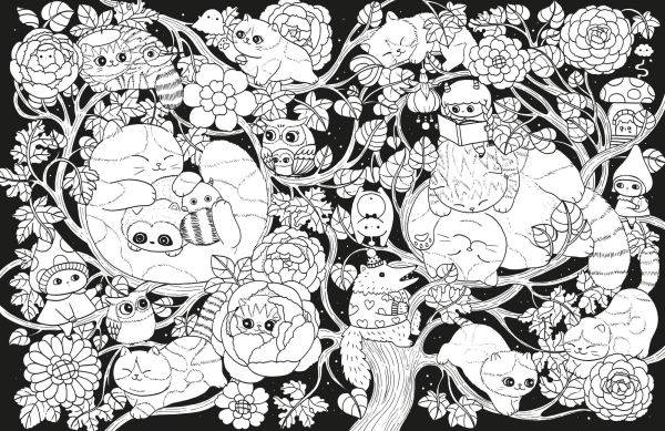 A Million Kittens: Adorable Felines to Color