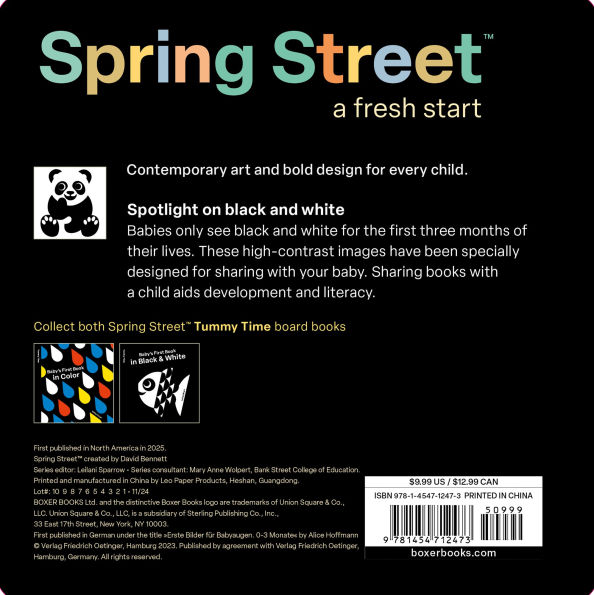 Spring Street Tummy Time: Baby's First Book in Black & White