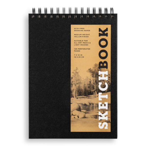 Sketchbook (Basic Medium Spiral Fliptop Landscape Black)