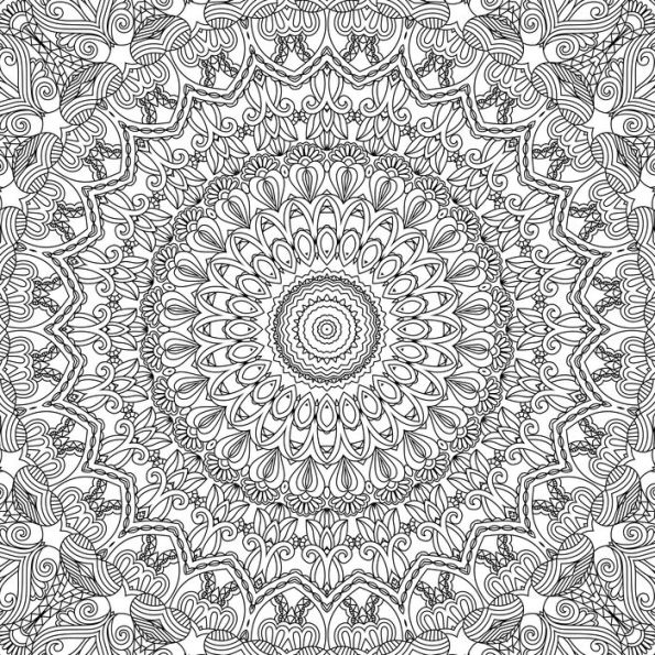 Mandalas Adult Coloring Book: Includes Coordinate Circular Grids:  Stress-Relieving Mandala Coloring book