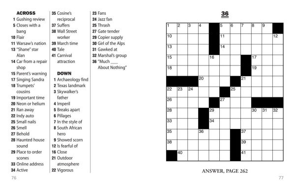 Jumbo Print Easy Crosswords #6