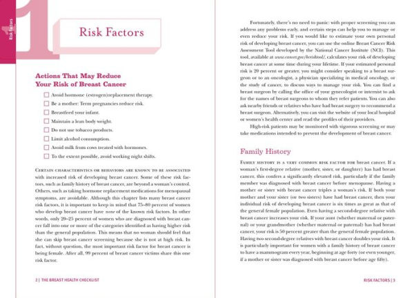 The Breast Health Checklist: Simple Checklists to Keep You Organized, Informed & In Control of Your Breast Care
