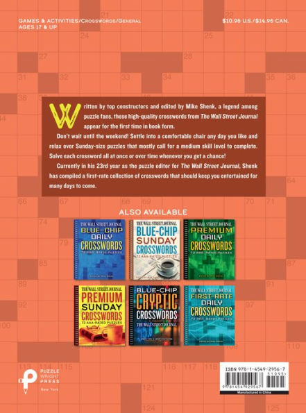 The Wall Street Journal First-Rate Sunday Crosswords: 72 AAA-Rated Puzzles