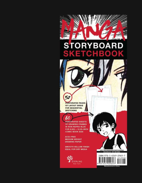 Manga Storyboard Sketchbook: A Comic Book Sketchbook with Storyboard Layout Grids, Acid-Free Medium-Weight Drawing Comic Book Paper