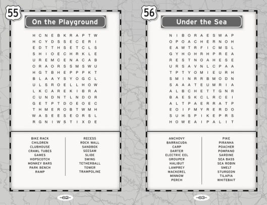 word search puzzles for a road trip by eric berlin