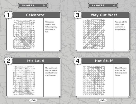 word search puzzles for a road trip by eric berlin