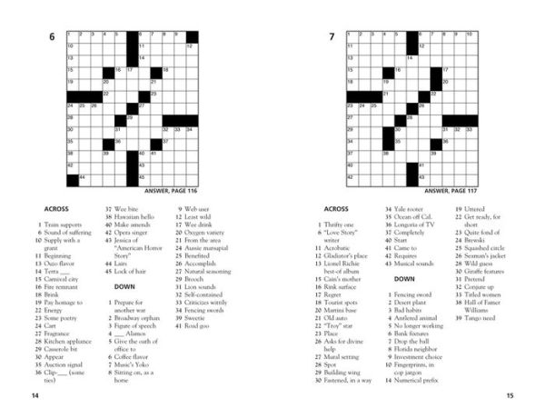 100 Park Bench Crosswords