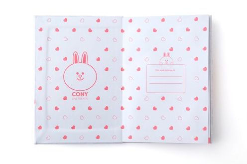 Line Friends Plush Notebook (Cony)