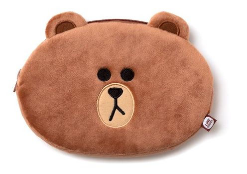 Photo 1 of Line Friends Plush Pencil Case (Brown)