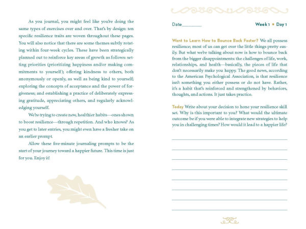 Resiliency Journal: 5 Minutes a Day toward Strength, Balance, and Inspiration