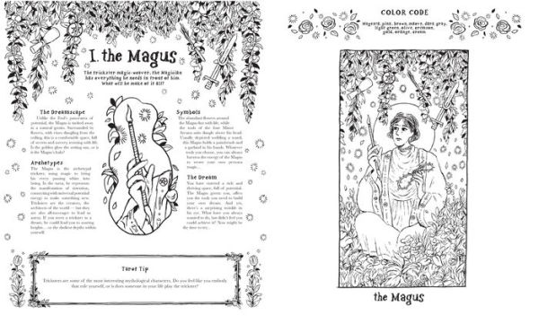 Cosmic Slumber Tarot Coloring Book